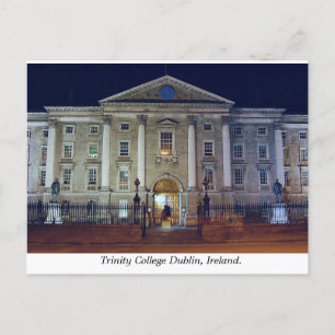 College Grönt entrance Trinity College i Dublin Vykort