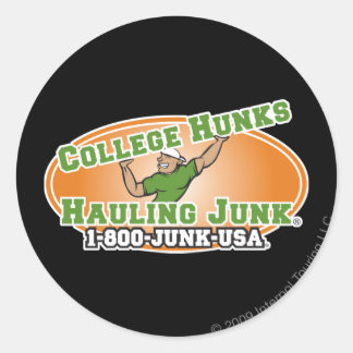 College Hunks Hauling Junk Officiell Logotyp Runt Klistermärke