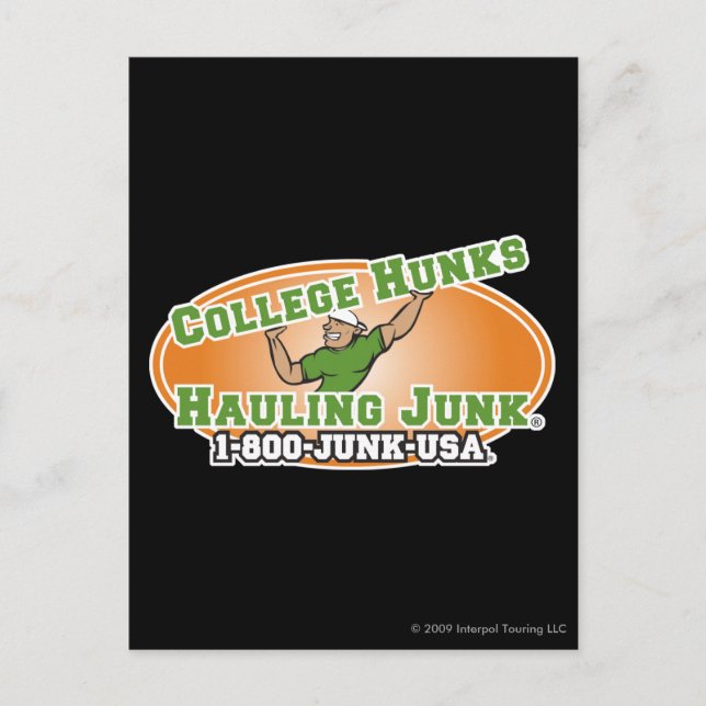 College Hunks Hauling Junk Officiell Logotyp Vykort (Framsida)