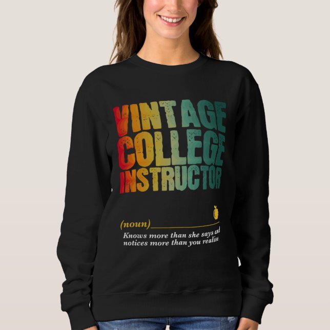 College Instructor Appreciation Week Back to Schoo T Shirt (Framsida)