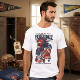 College League Amerikansk Fotboll T Shirt