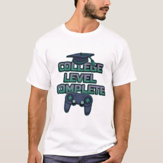 College Level Complete Gamer Graduation Neon T Shirt