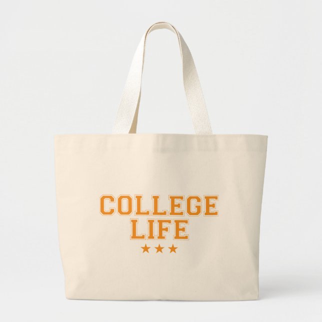 College Life - Orange Jumbo Tygkasse (Framsidan)