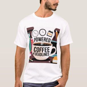 "College Life Powed by Coffee - Fuel Your Days i T Shirt
