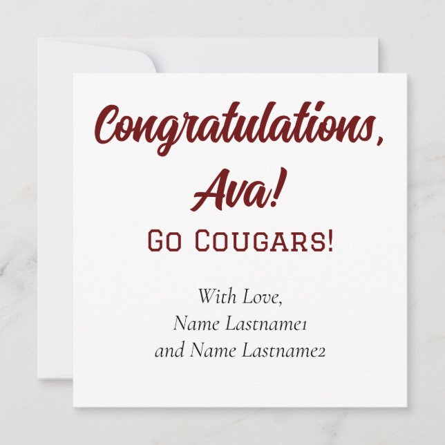 College of Charleston Personlig Gift Card Julkort (Framsida)