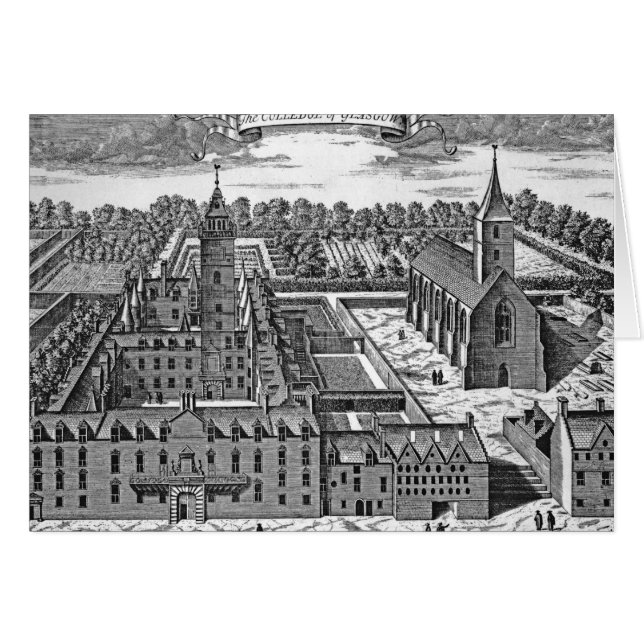 College of Glasgow, från "Theatrum" Hälsningskort (Framsidan Horizontal)