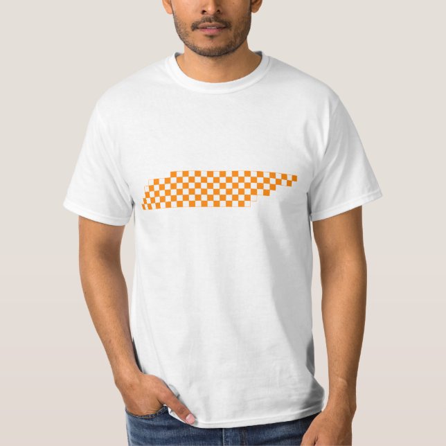 College- orange- och vitPIXEL Tennessee T-shirt (Framsida)