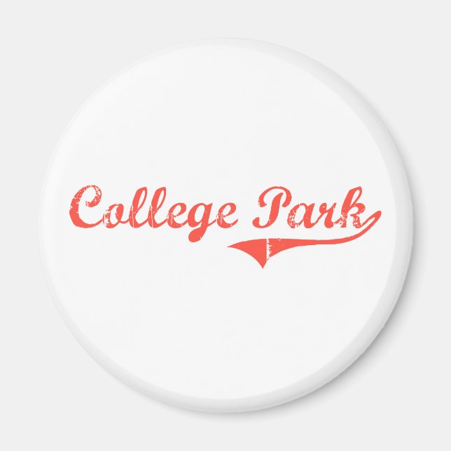 College Park Maryland Classic Design Magnet (Framsidan)