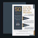 College Pennants | Blått och Guld 50:e födelsedage Inbjudningar<br><div class="desc">I det här trendiget har du valt att anpassa dig till olika typer av brev med inbjudan till idrottstemat. Hela färg kan ändras. Lägg till anpassningsbarnas ordalydelse till den här designen genom att använda rutorna "Redigera den här designmallen" på objektets höger eller klicka på den blå "Anpassa den" för att...</div>