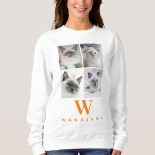 College Pet Photo Monogram   DJUR ÄLSKARE ANPASSNI T Shirt