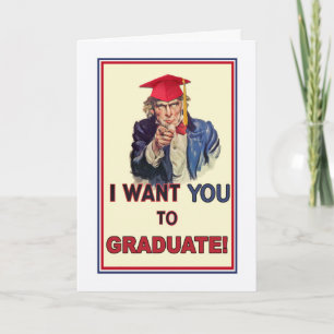 College Send off-meddelande, farbror Sam Student Kort