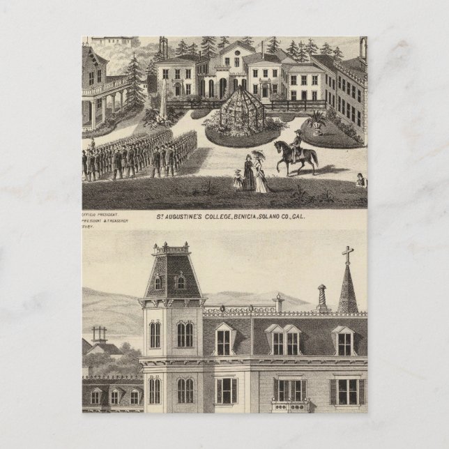 College, skola, Benicia Vykort (Framsida)