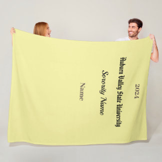 College Sorority Personalize Fleece Blanket