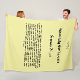 College Sorority Personalize Fleece Blanket
