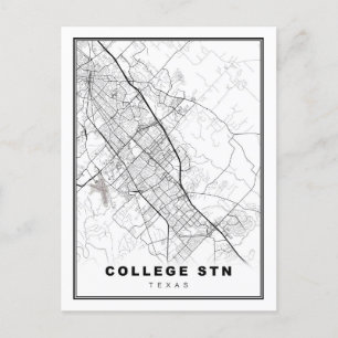 College Station Karta Vykort
