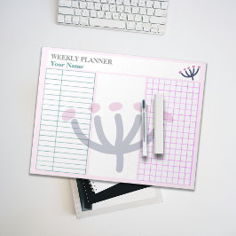 College Stationery Rosa Mimosa Anpassa planner Anteckningsblock