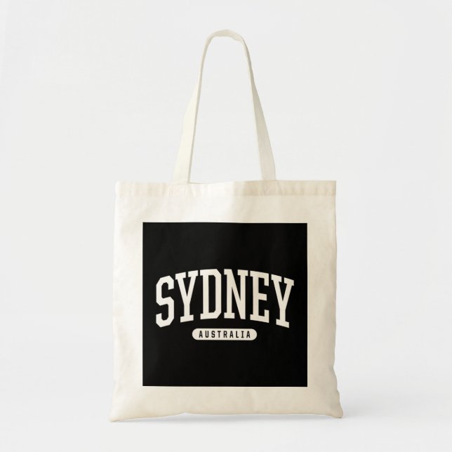 College Stil Sydney Australien Souvenir Gift Tygkasse (Framsidan)