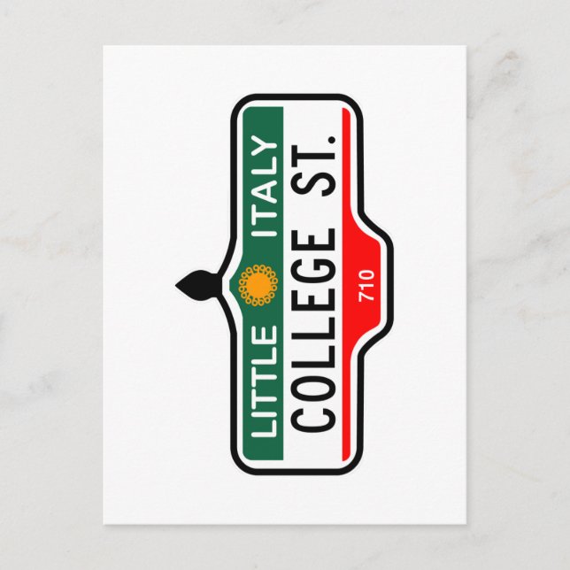 College Street, Toronto Street Sign Vykort (Framsida)