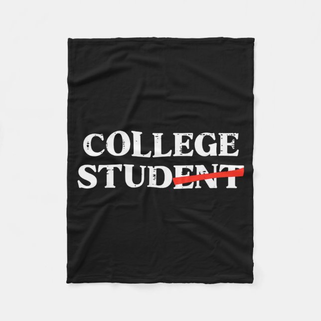 College Stud Student Funny Humor University Party  Fleecefilt (Framsidan)