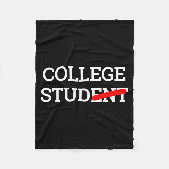 College Stud Student Funny Novelty Gift  Fleecefilt (Framsidan)