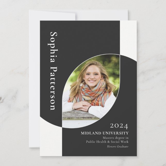 College Student 2 Photo Black White Meddelande (Framsida)