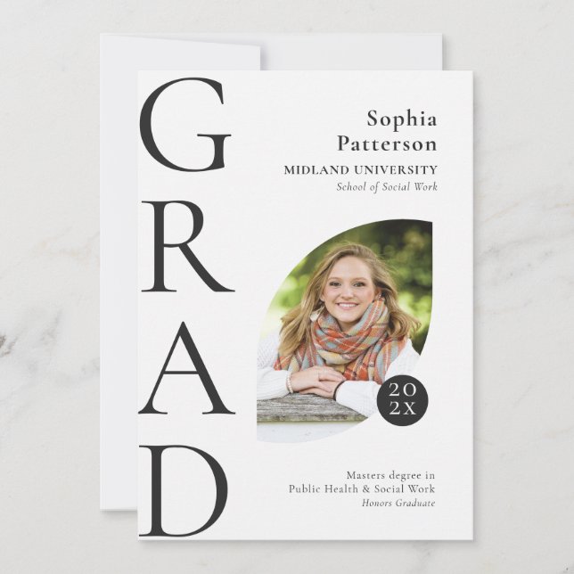 College Student Photo Black White Meddelande (Framsida)