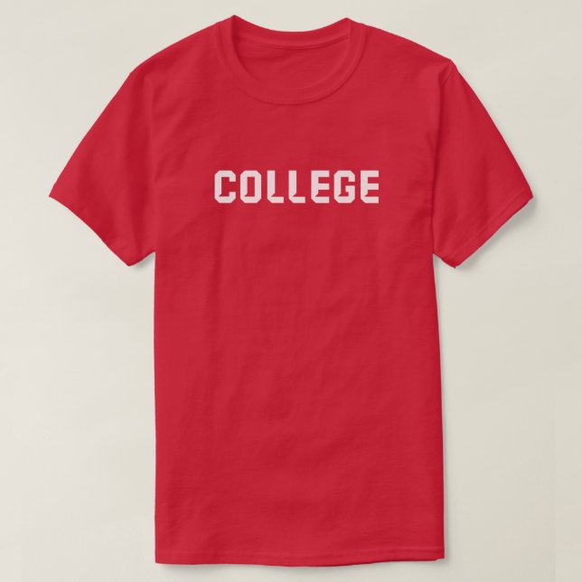 College T-shirt (anpassningsbar) (Design framsida)