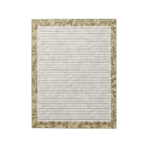 College utlyste Linjer om Vintage Taupe Handflatan Anteckningsblock