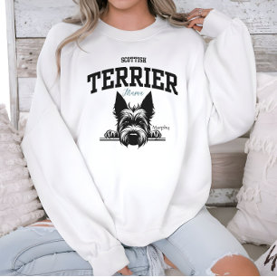 College Varsity Script Scottish Terrier Mamma T Shirt