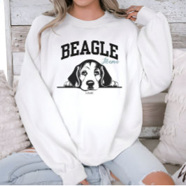 College Varsity Stil Script Beagle Mamma Hund älsk T Shirt