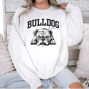 College Varsity Stil Script Bulldog Mamma Kärlek T Shirt