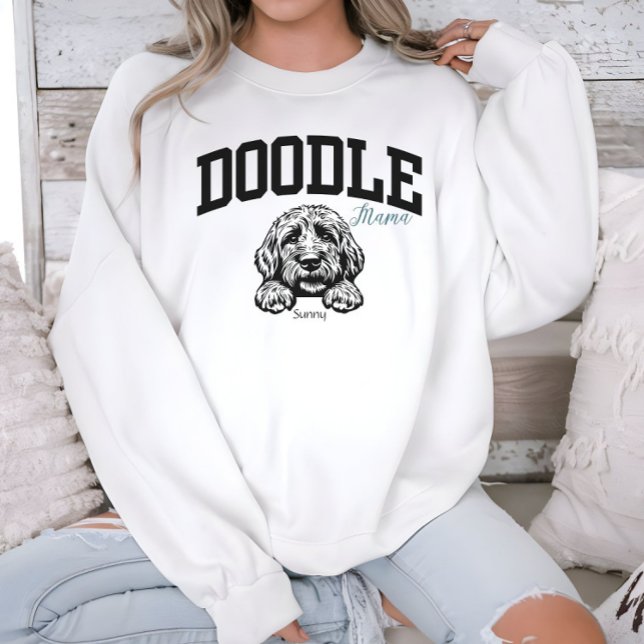 College Varsity Style Script Doodle Mamma T Shirt (Skapare uppladdad)