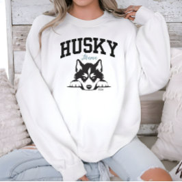 College Varsity Style Script Husky Mamma T Shirt