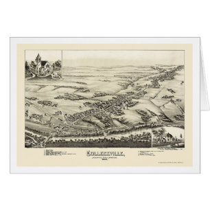 Collegeville panorama- karta för PA - 1894 Hälsningskort