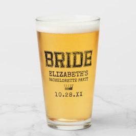 Collegiate Bride Bachelorette Party Glaskopp