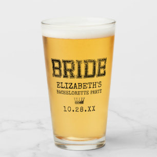 Collegiate Bride Bachelorette Party Glaskopp