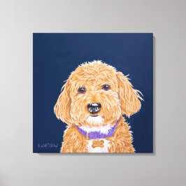 Collegiate Goldendoodle Canvastryck