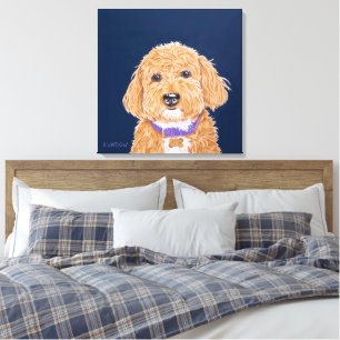 Collegiate Goldendoodle Canvastryck