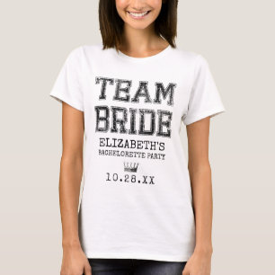 Collegiate Team Bride Bachelorette Party T Shirt