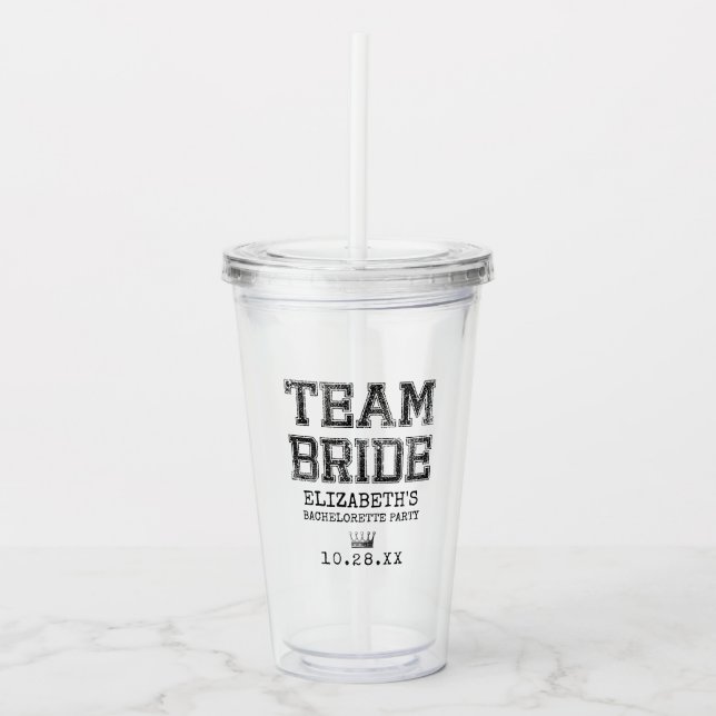 Collegiate Team Bride Bachelorette Party Take Away Mugg (Framsida)
