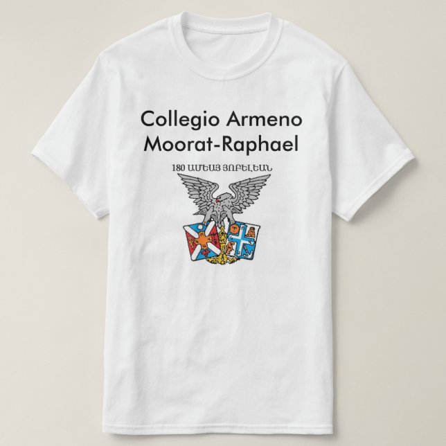 Collegio Armeno Moorat-Raphael manar T-tröja T Shirt (Design framsida)