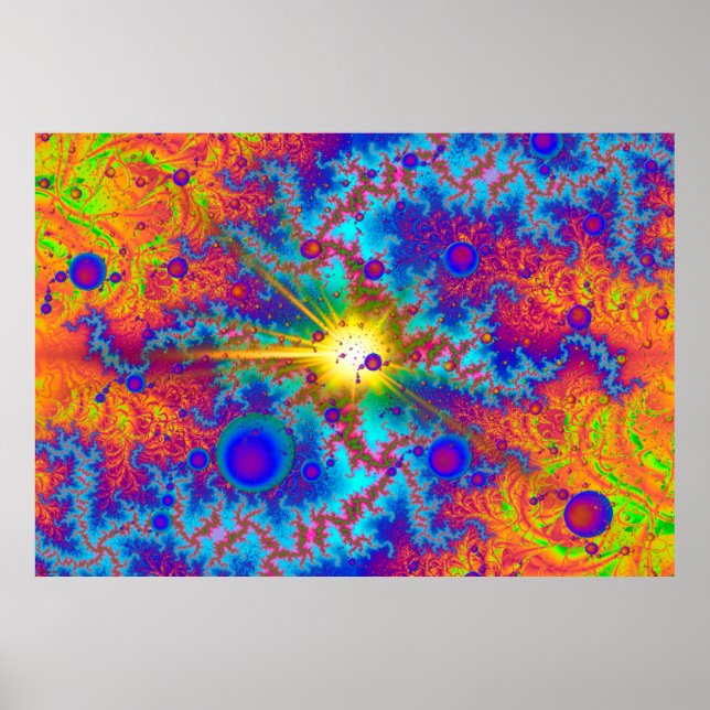 Colliding Dweeb Ballz Psychedelic Poster (Framsidan)