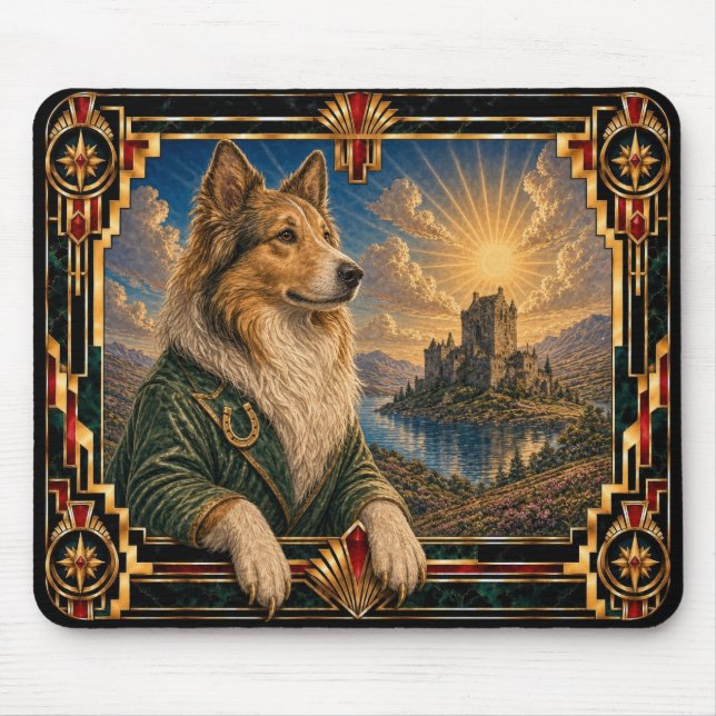 Collie, Art Deco Hund Musmatta (Framsidan)