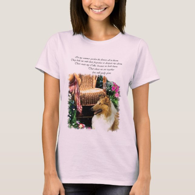 Collie Art Gifts Rough Sable Tee (Framsida)