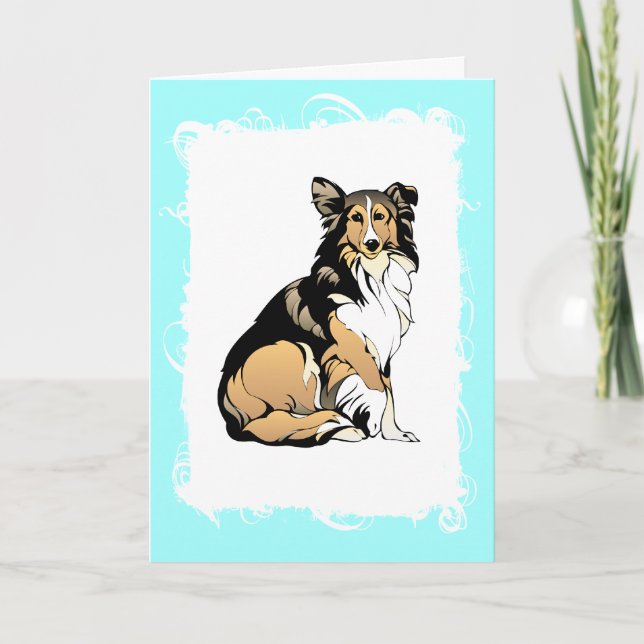 Collie Birthday Kort (Framsida)