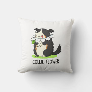 Collie-Blommor Funny Gräns Collie Hund Pun Kudde