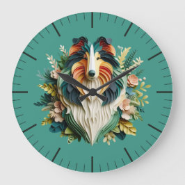 Collie Clock Stor Klocka