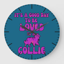 Collie Clock Stor Klocka
