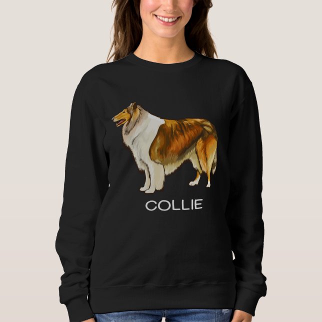 Collie Crazy Dog T Shirt (Framsida)