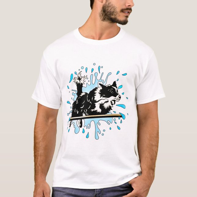 collie de bordure t shirt (Framsida)
